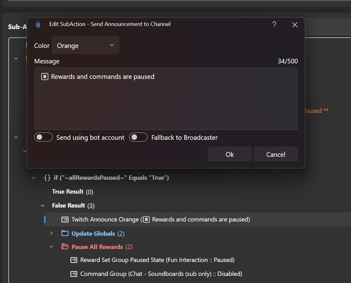 Edit messages sent to chat