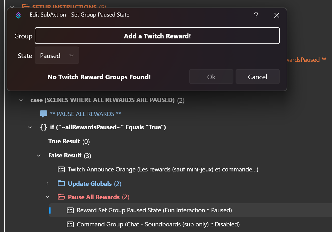 Edit the rewards